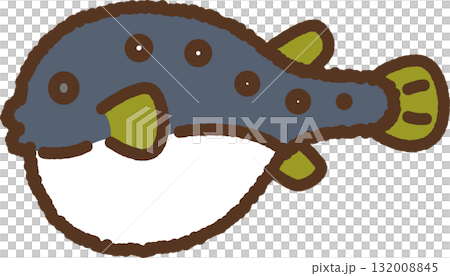 Hand-drawn icon: Pufferfish 132008845