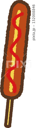 手書き風のアイコン フランクフルト 手書き風のアイコン フランクフルト 132008846