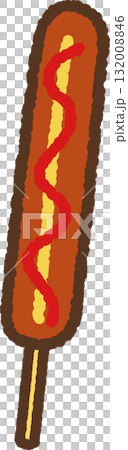 手書き風のアイコン フランクフルト 手書き風のアイコン フランクフルト 132008846