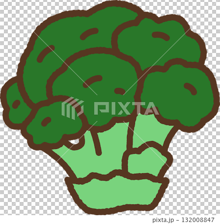 手繪圖標西蘭花 132008847