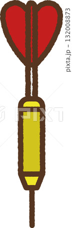 手書き風のアイコン　ダーツ　矢 132008873