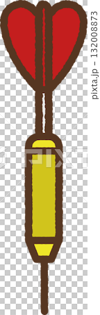 手書き風のアイコン　ダーツ　矢 132008873