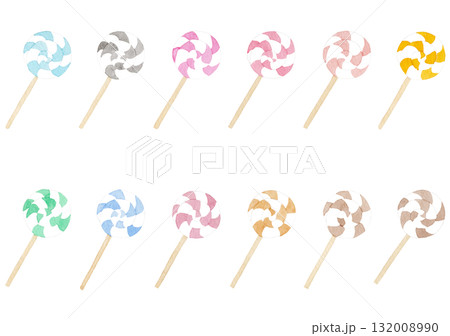 キャンディのイラストセット 132008990