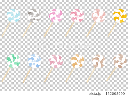 キャンディのイラストセット 132008990
