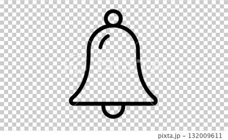 シンプルなベルのアイコン シンプルなベルのアイコン 132009611