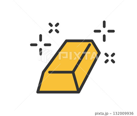 金塊・ゴールドバーのアイコン(投資・資産運用・経済・金融のベクター素材) 金塊・ゴールドバーのアイコン(投資・資産運用・経済・金融のベクター素材) 132009936