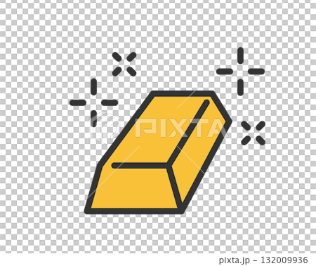 金塊・ゴールドバーのアイコン(投資・資産運用・経済・金融のベクター素材) 金塊・ゴールドバーのアイコン(投資・資産運用・経済・金融のベクター素材) 132009936