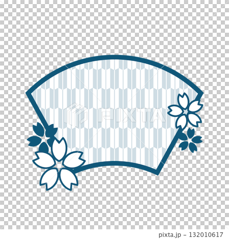 採用扇形櫻花和箭頭圖案的日式框架材料 採用扇形櫻花和箭頭圖案的日式框架材料 132010617