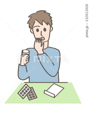 薬を飲む人 132011020