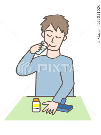 サプリメントを飲む人 132011026