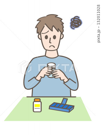 サプリメントを飲む人 132011028