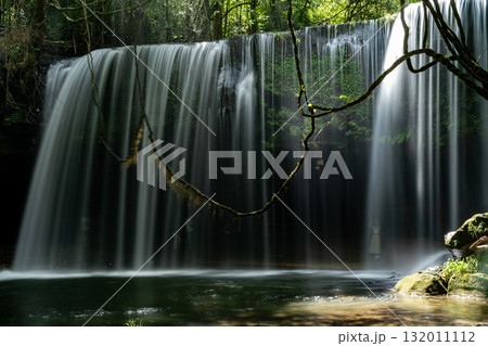 水のカーテンのように美しい鍋ケ滝 熊本小国市 水のカーテンのように美しい鍋ケ滝 熊本小国市 132011112