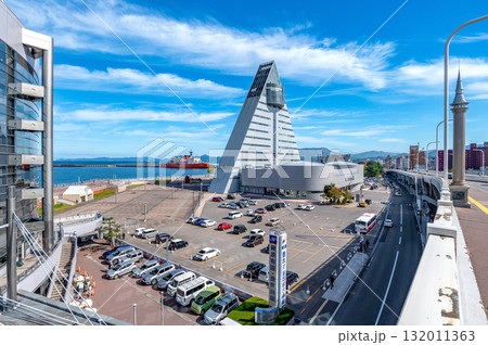 【青森港】ベイブリッジから眺める青い海公園・青森港の風景 132011363