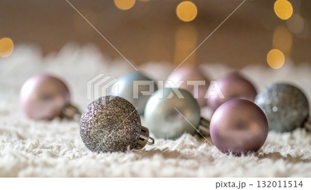 Metallic Baubles on Rug Metallic Baubles on Rug 132011514