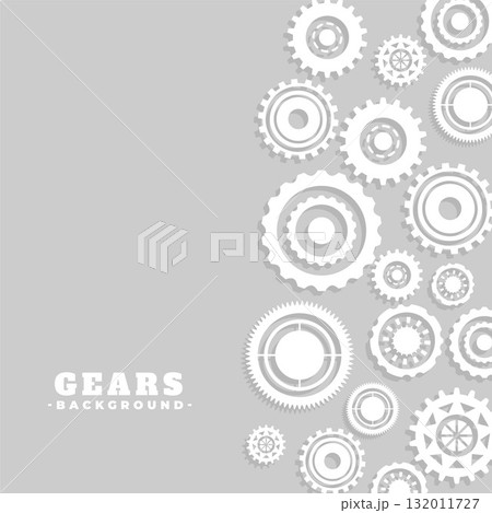3d style cog and gear wheel grey background design 132011727
