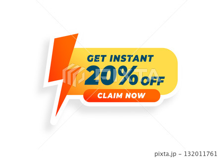 buy and claim 20 percent instant discount offer template 132011761
