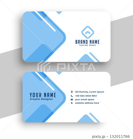 clean and minimal individual name card template for company identity 132011766