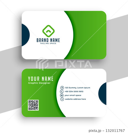 clean and minimalist business visiting card design for corporate branding 132011767