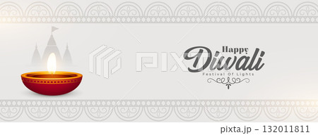 elegant happy diwali festive of light wallpaper design 132011811