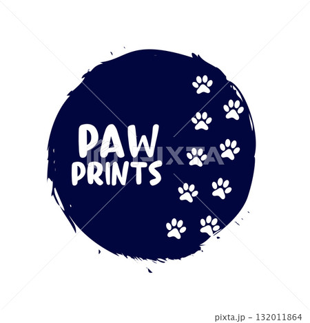grungy paw footprint track path pattern background grungy paw footprint track path pattern background 132011864