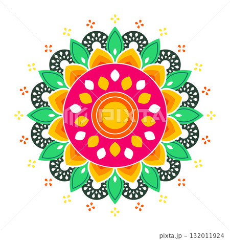 indian art circular rangoli mandala for festive decor indian art circular rangoli mandala for festive decor 132011924