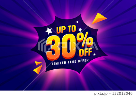 trendy upto 30 percent off sale background with light effect 132012046