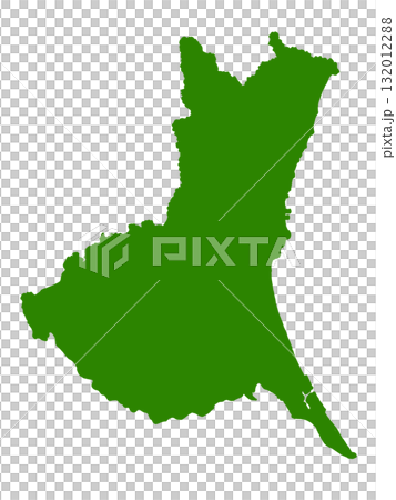 Map of Ibaraki Prefecture (Green) 132012288