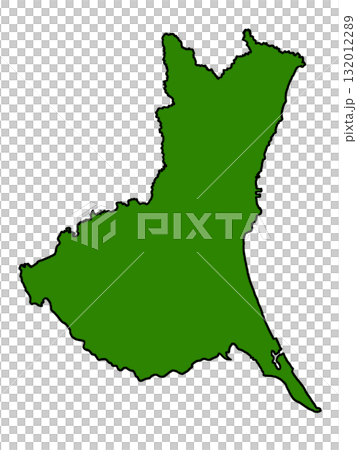 Map of Ibaraki Prefecture (green border) 132012289