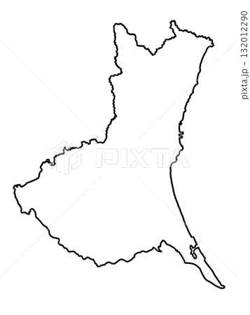 茨城県の地図(白地図) 茨城県の地図(白地図) 132012290