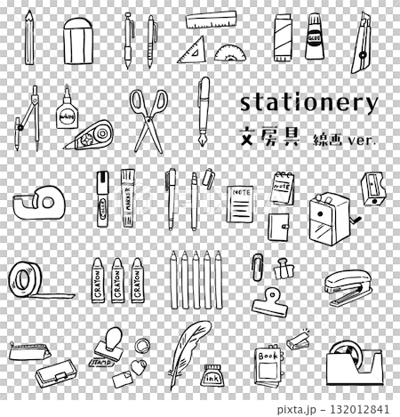 Stationery illustration set 132012841