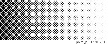 Squared halftone texture background. Check dot faded gradation wallpaper. Black and white square pixels. Abstract glitchy 8 bit video game backdrop. Vector comic bitmap dither screen tone overlay Squared halftone texture background. Check dot faded gradation wallpaper. Black and white square pixels. Abstract glitchy 8 bit video game backdrop. Vector comic bitmap dither screen tone overlay 132012915