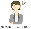 悩む女性　ボブ外はね 132013009