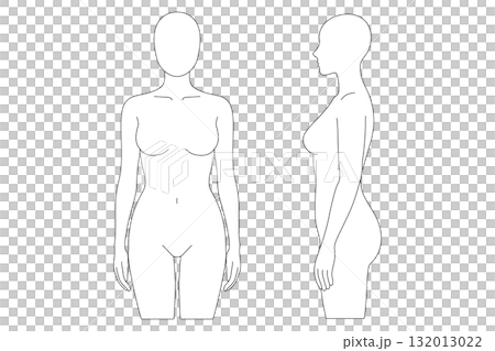 Female mannequin body line illustration Female mannequin body line illustration 132013022