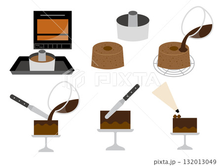 シフォンケーキとホールケーキ シフォンケーキとホールケーキ 132013049