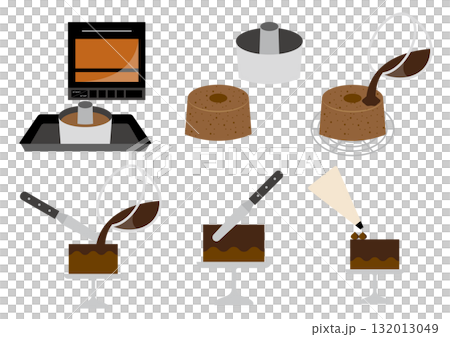 シフォンケーキとホールケーキ シフォンケーキとホールケーキ 132013049