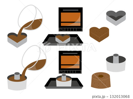 オーブンでケーキを焼く 132013068