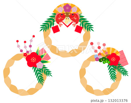 正月飾り～しめ飾り・しめ縄（行事27） 132013376