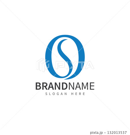 S OS SO logo design vector template 132013537