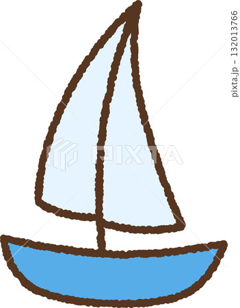 手書き風のアイコン　レースヨット 132013766