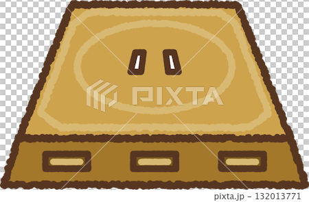 手書き風のアイコン　土俵 132013771