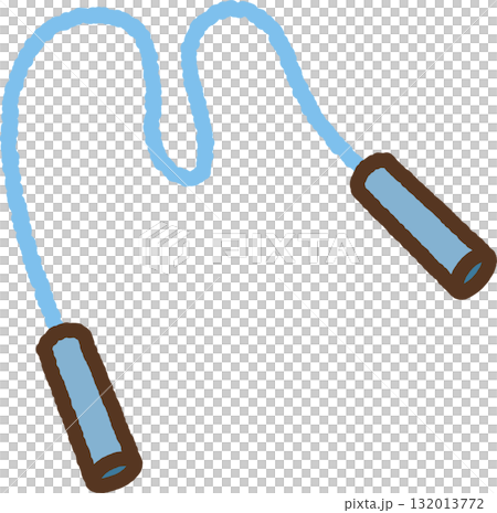 手書き風のアイコン　縄跳び 132013772