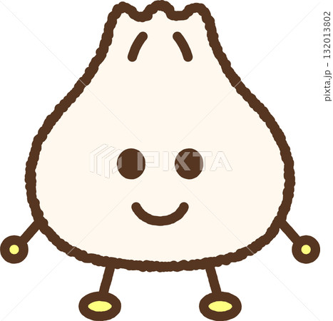 手書き風のキャラクターアイコン 中華まん 手書き風のキャラクターアイコン 中華まん 132013802