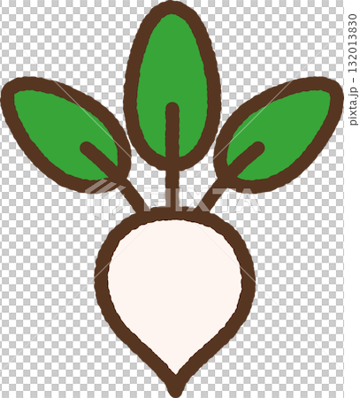 蔬菜的簡單插圖：蘿蔔 132013830