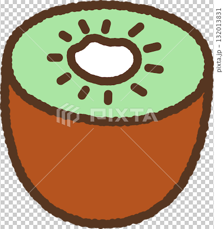 半分にカットしたキウイのアイコン 132013831