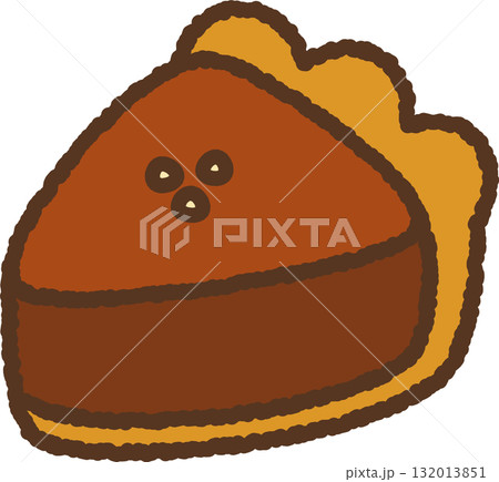 丸みを帯びたかわいいスイーツチョコタルト 丸みを帯びたかわいいスイーツチョコタルト 132013851