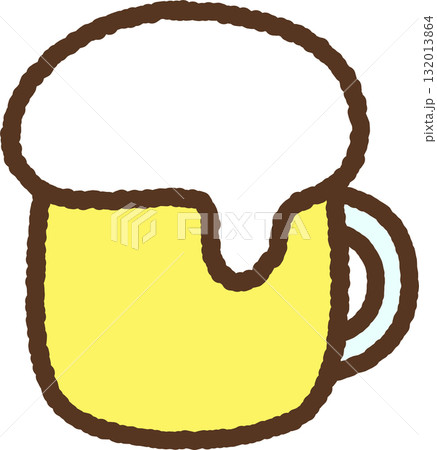 シンプルで柔らかく感じるビールのアイコン シンプルで柔らかく感じるビールのアイコン 132013864