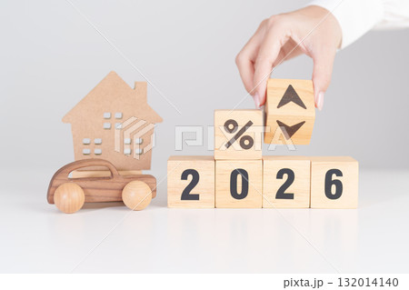 2026 New Year with percentage change to UP and Down arrow with car and Home model. Car loan, Interest rate, real estate, house, Insurance, Financial, Repair, Tax, mortgage and Maintenance 2026 New Year with percentage change to UP and Down arrow with car and Home model. Car loan, Interest rate, real estate, house, Insurance, Financial, Repair, Tax, mortgage and Maintenance 132014140