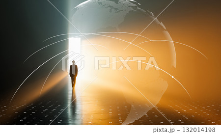 グローバルデータとともに未来に進む人 132014198