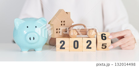 2025 end year to Happy New Year 2026 with car and Home model with coin stack. Car loan, Interest rate, real estate, house, Insurance, Financial, Repair, Tax, mortgage and Maintenance 2025 end year to Happy New Year 2026 with car and Home model with coin stack. Car loan, Interest rate, real estate, house, Insurance, Financial, Repair, Tax, mortgage and Maintenance 132014498