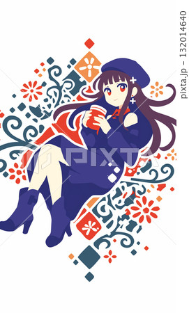 微笑みかける女の子　パッチワーク 132014640